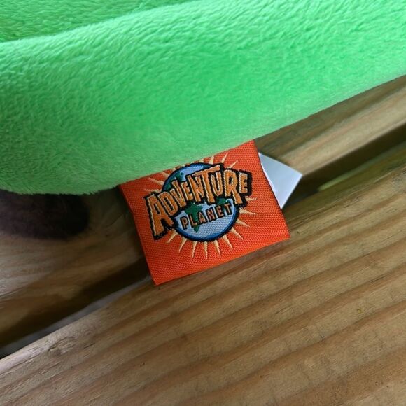 Adventure Planet Blue Green Fuzzy Soft Dolphin Purse Bag 12” x 9” Plush - Picture 5 of 6